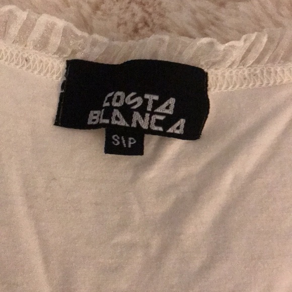Costa Blanca size small white crop top - Picture 2 of 3
